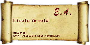Eisele Arnold névjegykártya