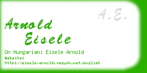 arnold eisele business card